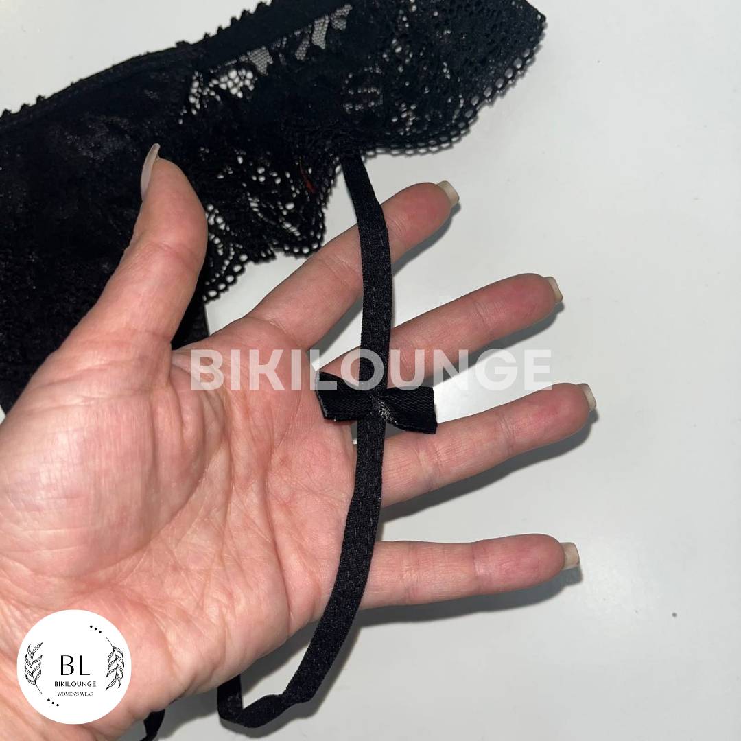 شورت لامبادا فانتزی زنانه دامندار توری مشکی - Image 2